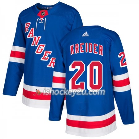 Mænd NHL New York Rangers Trøje Chris Kreider 20 Adidas 2017-2018 Royal Authentic